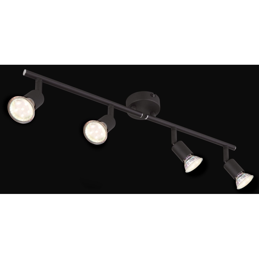 Globo - LED Spotlight 4xGU10/3W/230V black