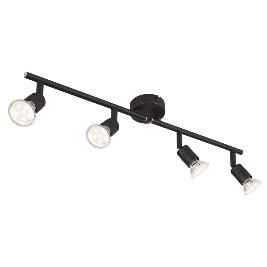 Globo - LED Spotlight 4xGU10/3W/230V black