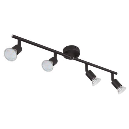 Globo - LED Spotlight 4xGU10/3W/230V black