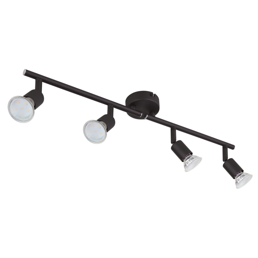 Globo - LED Spotlight 4xGU10/3W/230V black