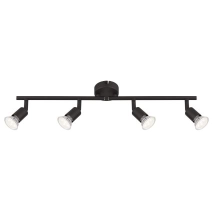 Globo - LED Spotlight 4xGU10/3W/230V black
