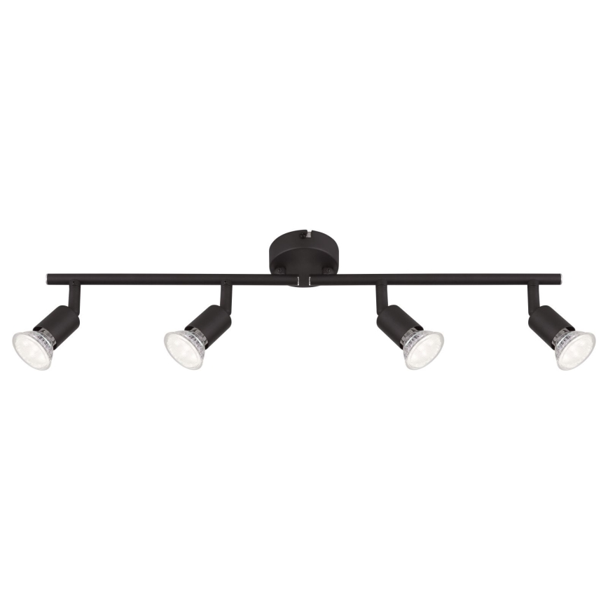 Globo - LED Spotlight 4xGU10/3W/230V black
