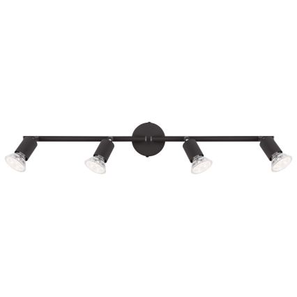 Globo - LED Spotlight 4xGU10/3W/230V black