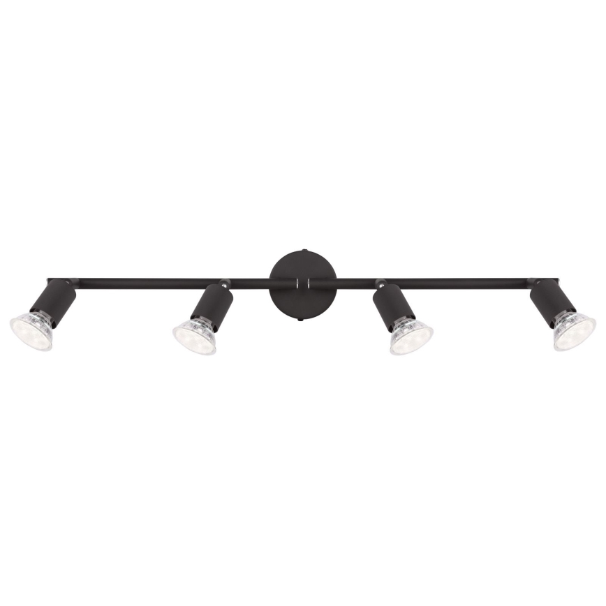 Globo - LED Spotlight 4xGU10/3W/230V black