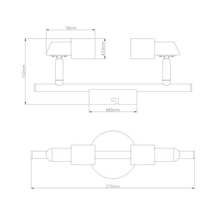 Globo - LED Spotlight 2xGU10/3W/230V
