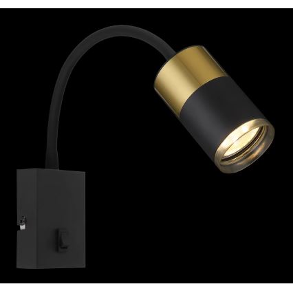Globo - Wall spotlight 1xGU10/25W/230V black/gold
