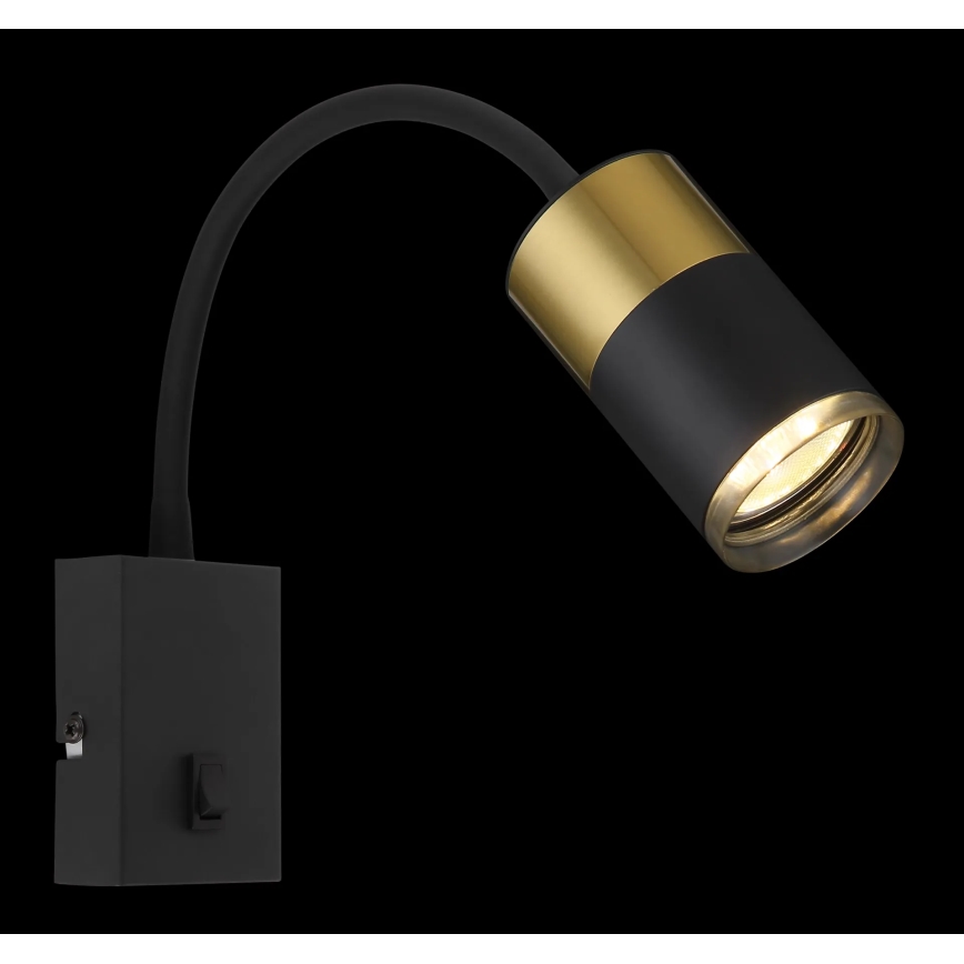 Globo - Wall spotlight 1xGU10/25W/230V black/gold