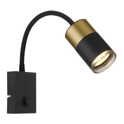 Globo - Wall spotlight 1xGU10/25W/230V black/gold