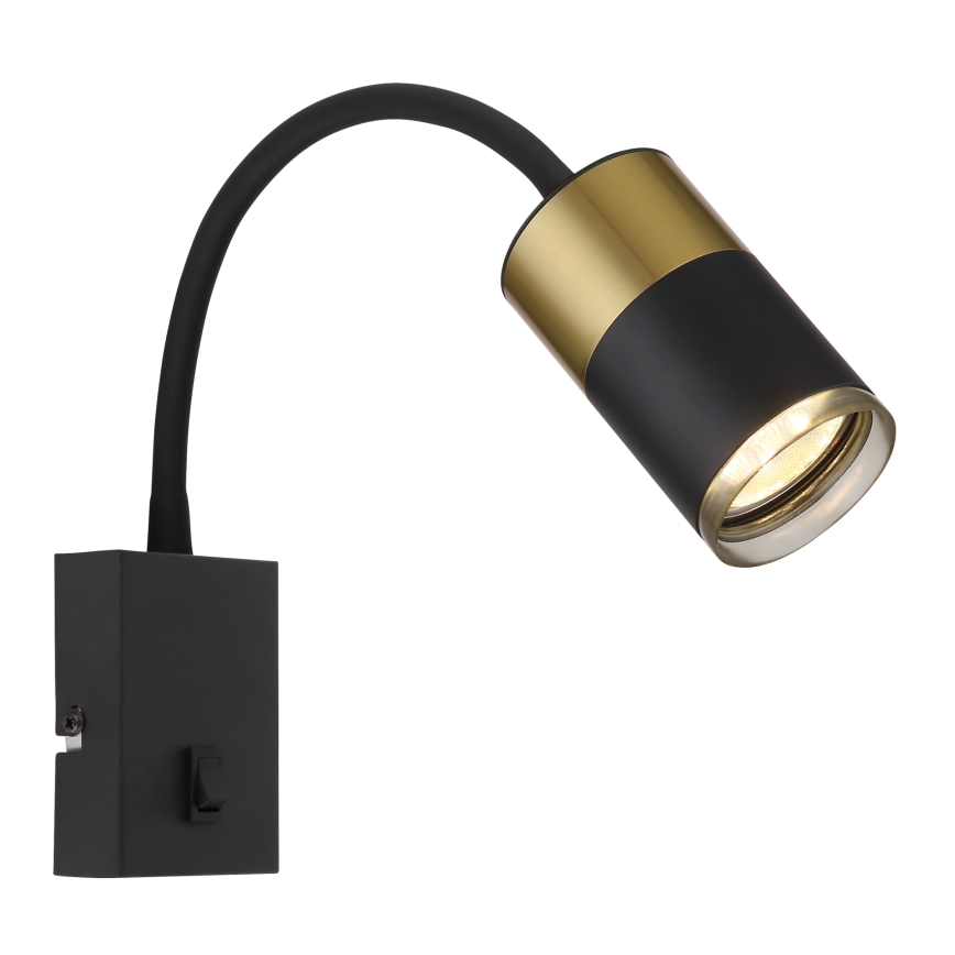 Globo - Wall spotlight 1xGU10/25W/230V black/gold