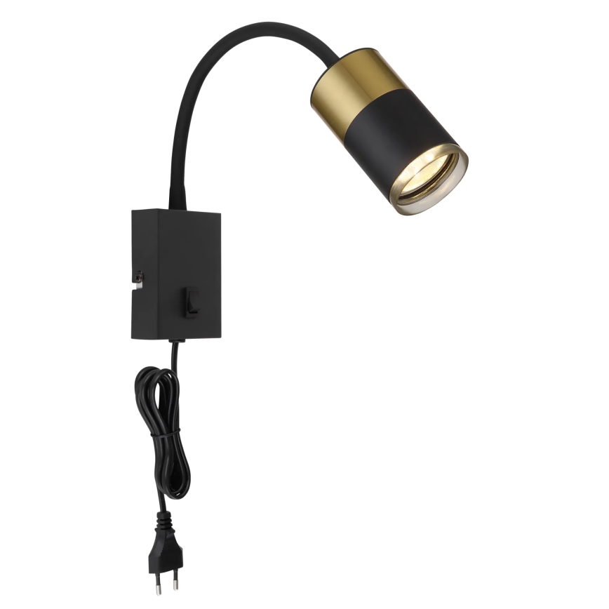 Globo - Wall spotlight 1xGU10/25W/230V black/gold