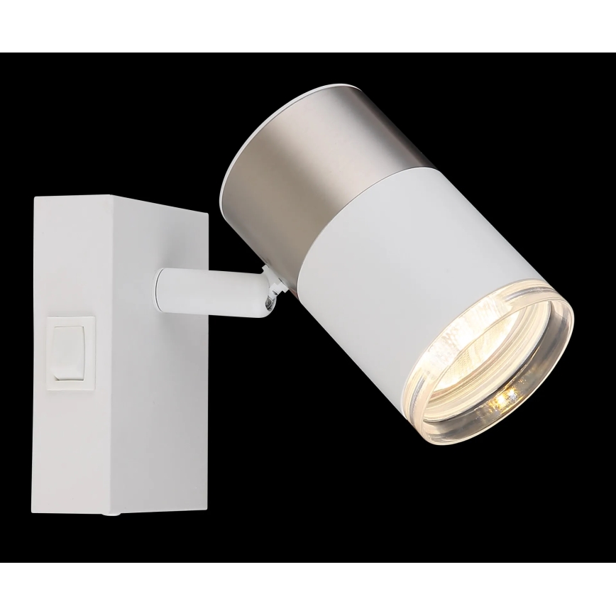Globo - Wall spotlight 1xGU10/25W/230V white/matte chrome
