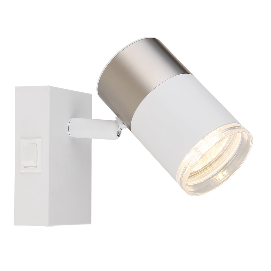 Globo - Wall spotlight 1xGU10/25W/230V white/matte chrome