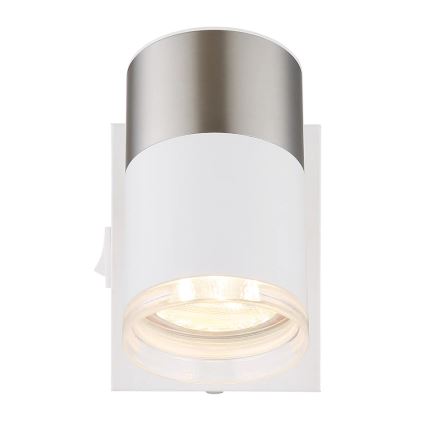 Globo - Wall spotlight 1xGU10/25W/230V white/matte chrome