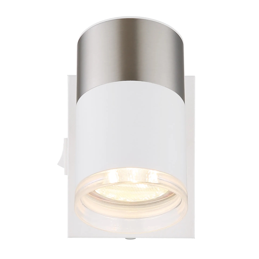 Globo - Wall spotlight 1xGU10/25W/230V white/matte chrome