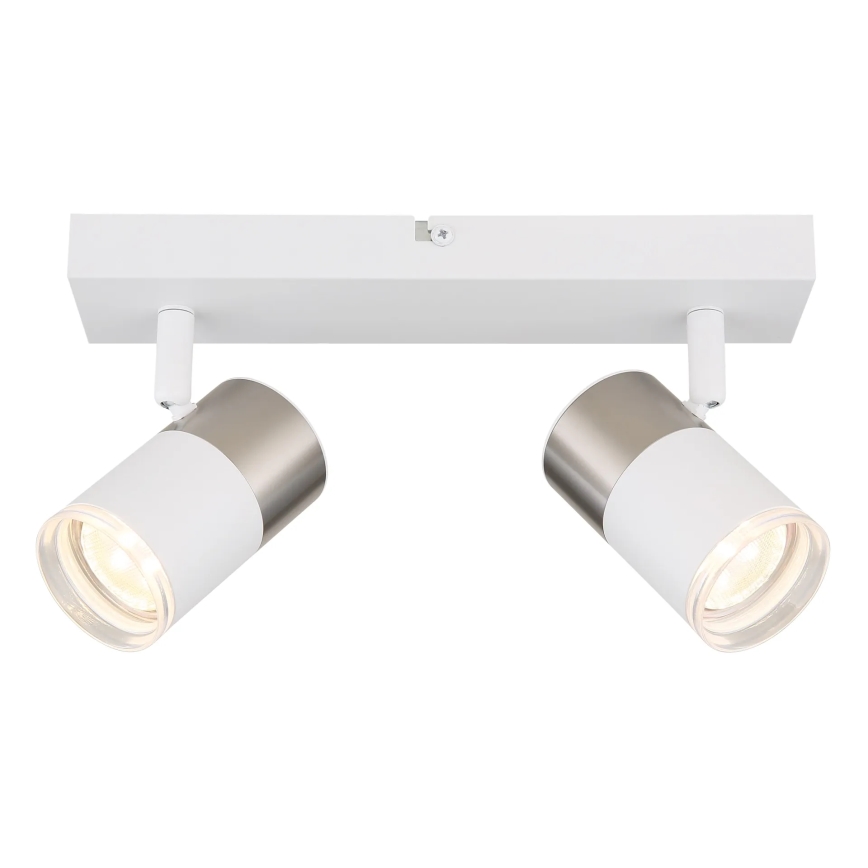 Globo - Spotlight 2xGU10/25W/230V white/matte chrome