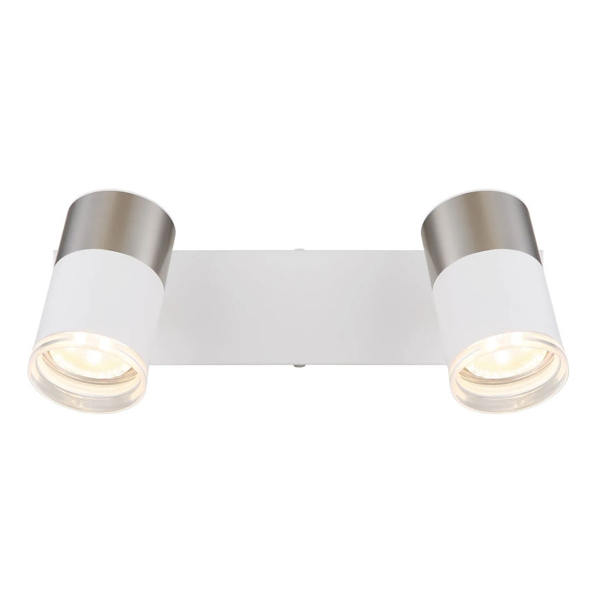 Globo - Spotlight 2xGU10/25W/230V white/matte chrome