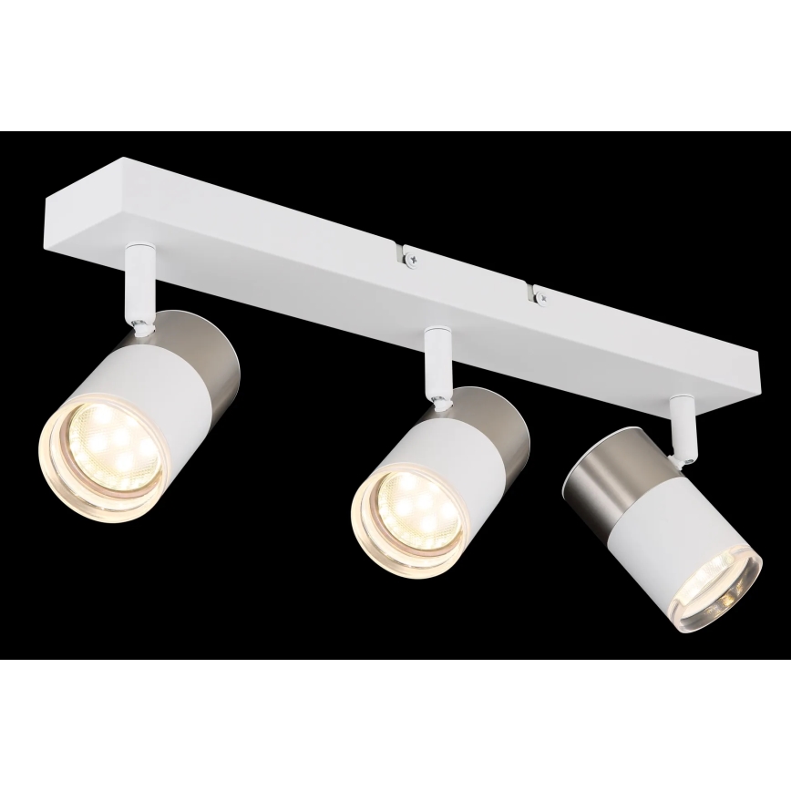 Globo - Spotlight 3xGU10/25W/230V white/matte chrome