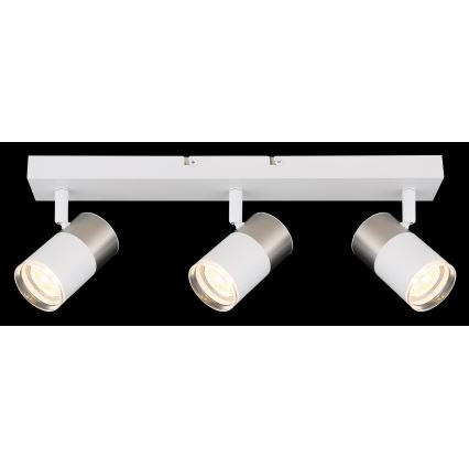 Globo - Spotlight 3xGU10/25W/230V white/matte chrome