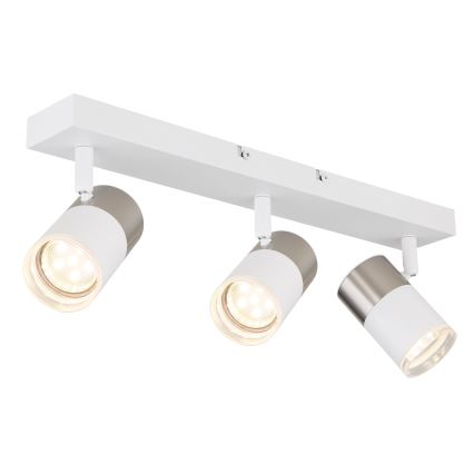 Globo - Spotlight 3xGU10/25W/230V white/matte chrome