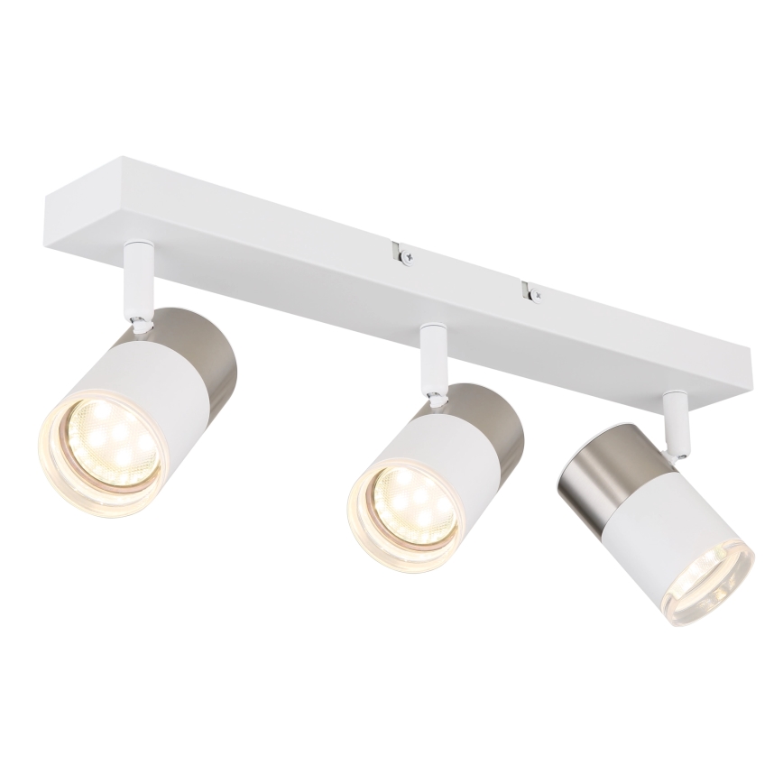 Globo - Spotlight 3xGU10/25W/230V white/matte chrome