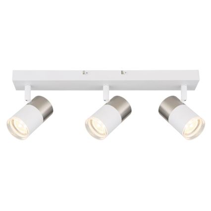 Globo - Spotlight 3xGU10/25W/230V white/matte chrome