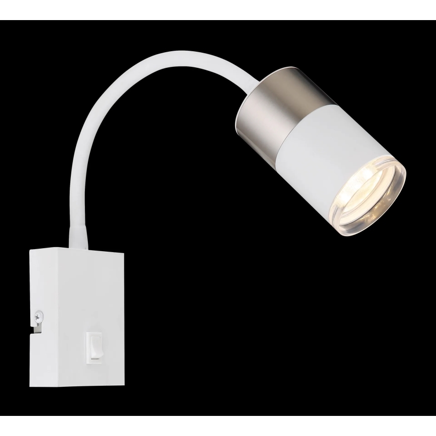 Globo - Wall spotlight 1xGU10/25W/230V white/matte chrome