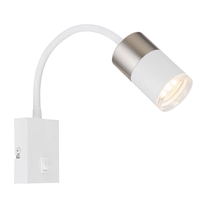 Globo - Wall spotlight 1xGU10/25W/230V white/matte chrome
