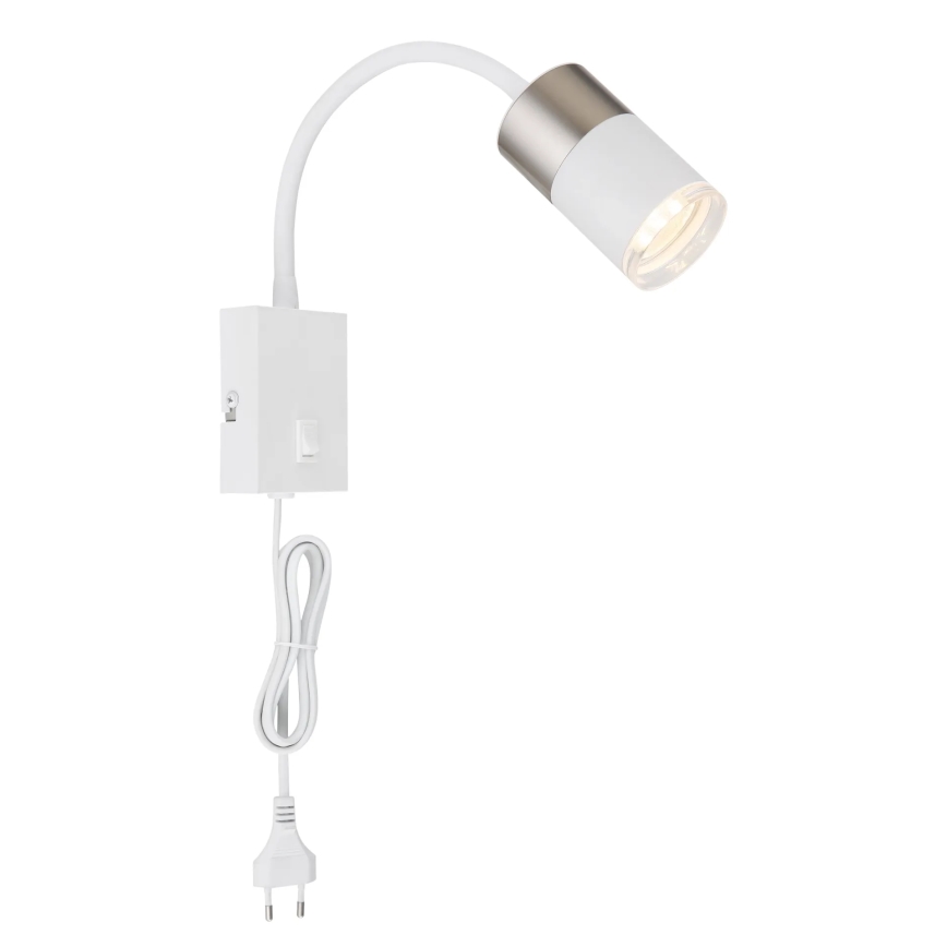Globo - Wall spotlight 1xGU10/25W/230V white/matte chrome