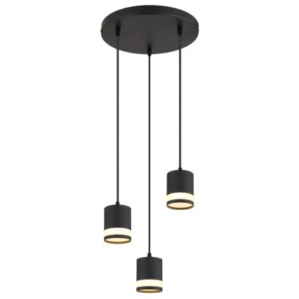 Globo - LED Chandelier on a string 3xGX53/7W/230V 3000K black