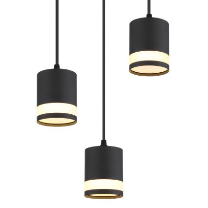 Globo - LED Chandelier on a string 3xGX53/7W/230V 3000K black