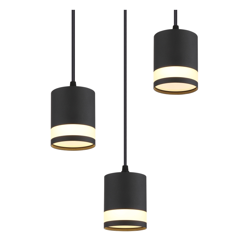 Globo - LED Chandelier on a string 3xGX53/7W/230V 3000K black