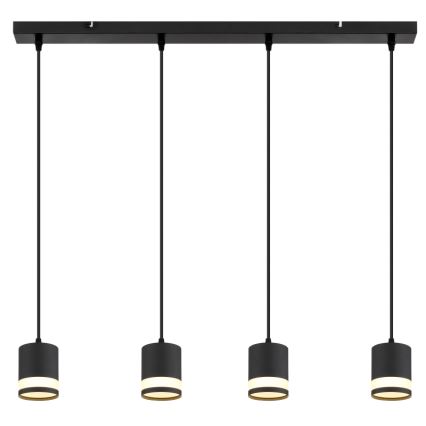Globo - LED Chandelier on a string 4xGX53/7W/230V 3000K black