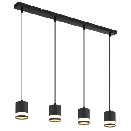 Globo - LED Chandelier on a string 4xGX53/7W/230V 3000K black