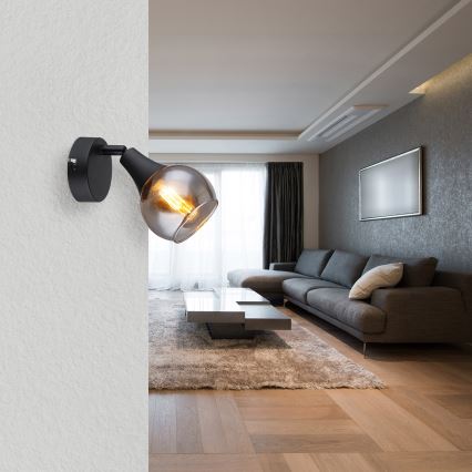 Globo - Wall spotlight 1xE14/40W/230V black