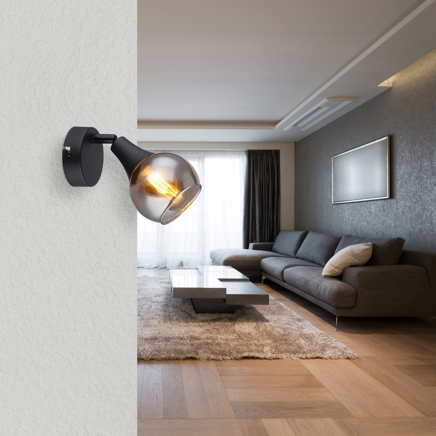 Globo - Wall spotlight 1xE14/40W/230V black