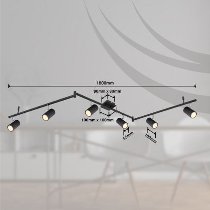 Globo - Spotlight 6xGU10/35W/230V black