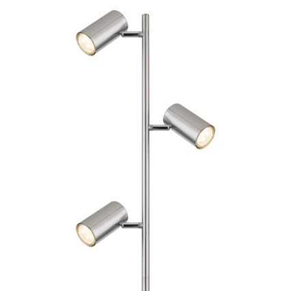 Globo - Floor lamp 3xGU10/5W/230V matte chrome