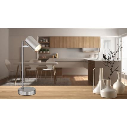 Globo - Table lamp 1xGU10/5W/230V matte chrome