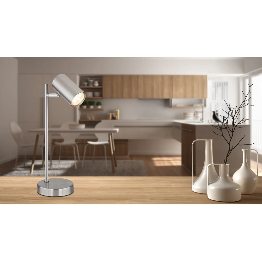 Globo - Table lamp 1xGU10/5W/230V matte chrome