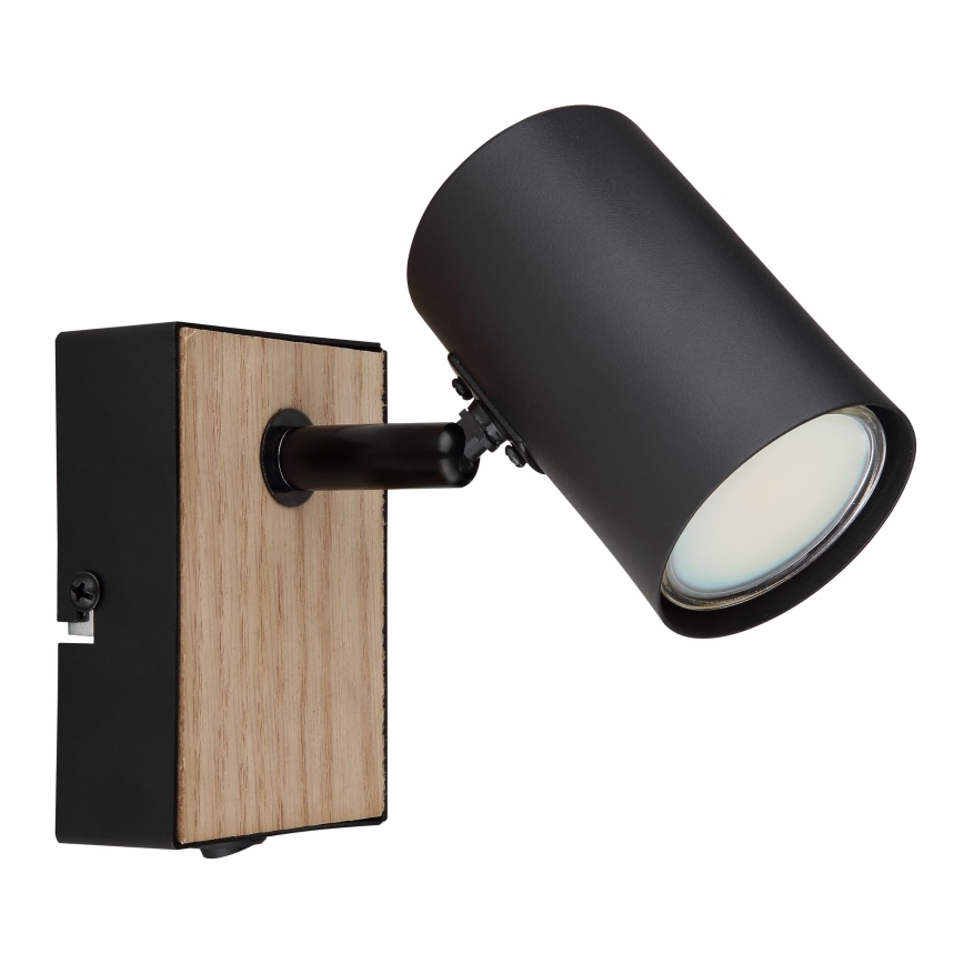 Globo - Wall spotlight 1xGU10/35W/230V black/brown