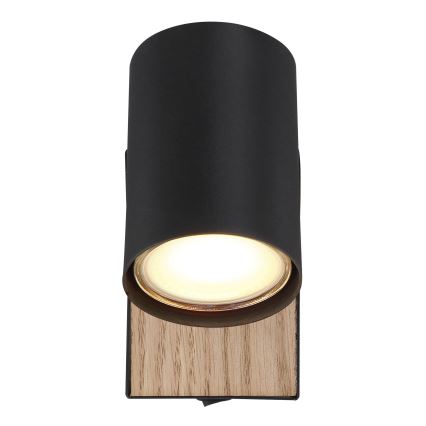 Globo - Wall spotlight 1xGU10/35W/230V black/brown