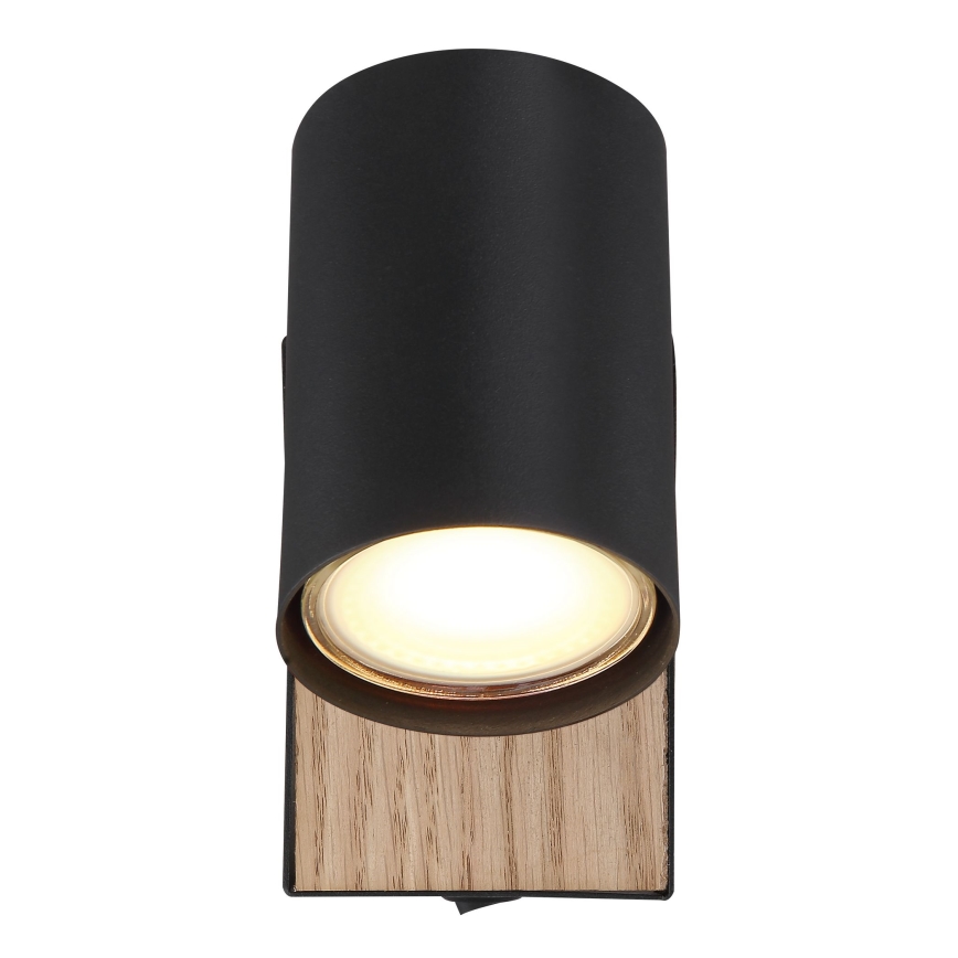 Globo - Wall spotlight 1xGU10/35W/230V black/brown