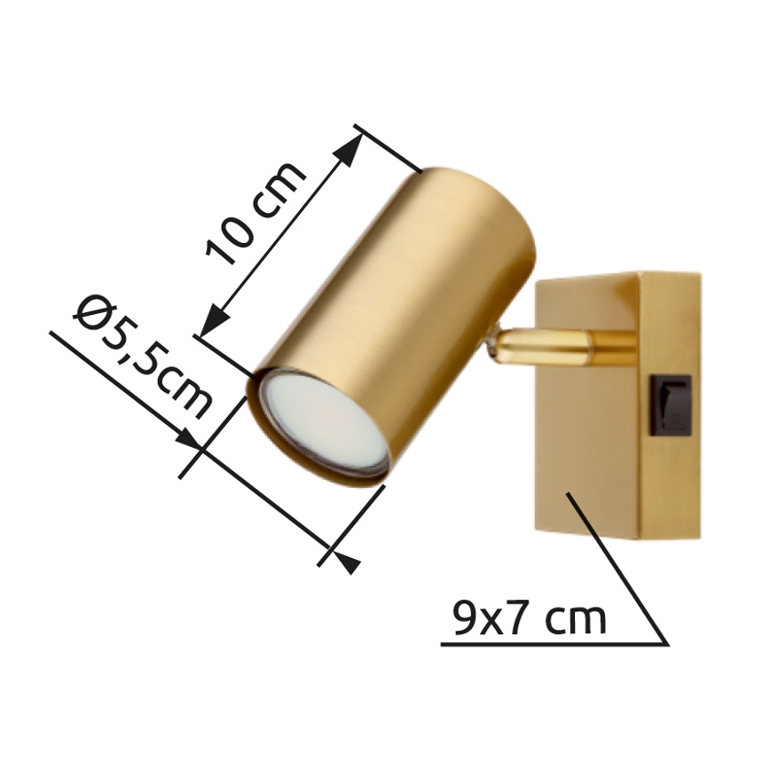 Globo - Wall spotlight 1xGU10/25W/230V gold