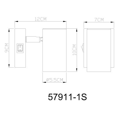 Globo - Wall spotlight 1xGU10/25W/230V