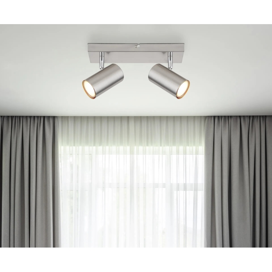 Globo - Spotlight 2xGU10/25W/230V matte chrome