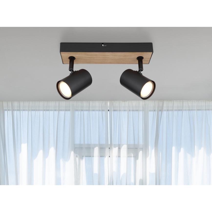 Globo - Spotlight 2xGU10/35W/230V black/brown