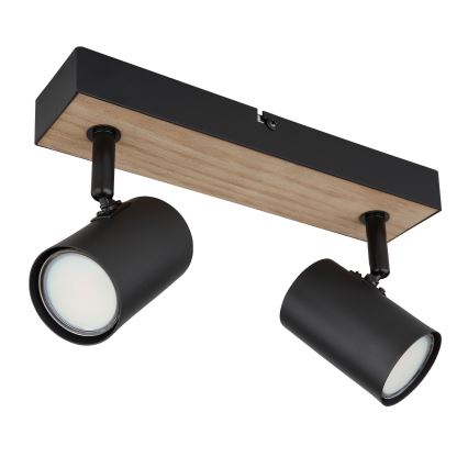 Globo - Spotlight 2xGU10/35W/230V black/brown