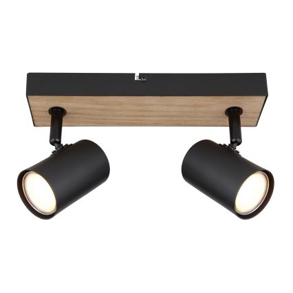 Globo - Spotlight 2xGU10/35W/230V black/brown