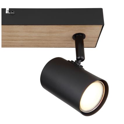 Globo - Spotlight 2xGU10/35W/230V black/brown