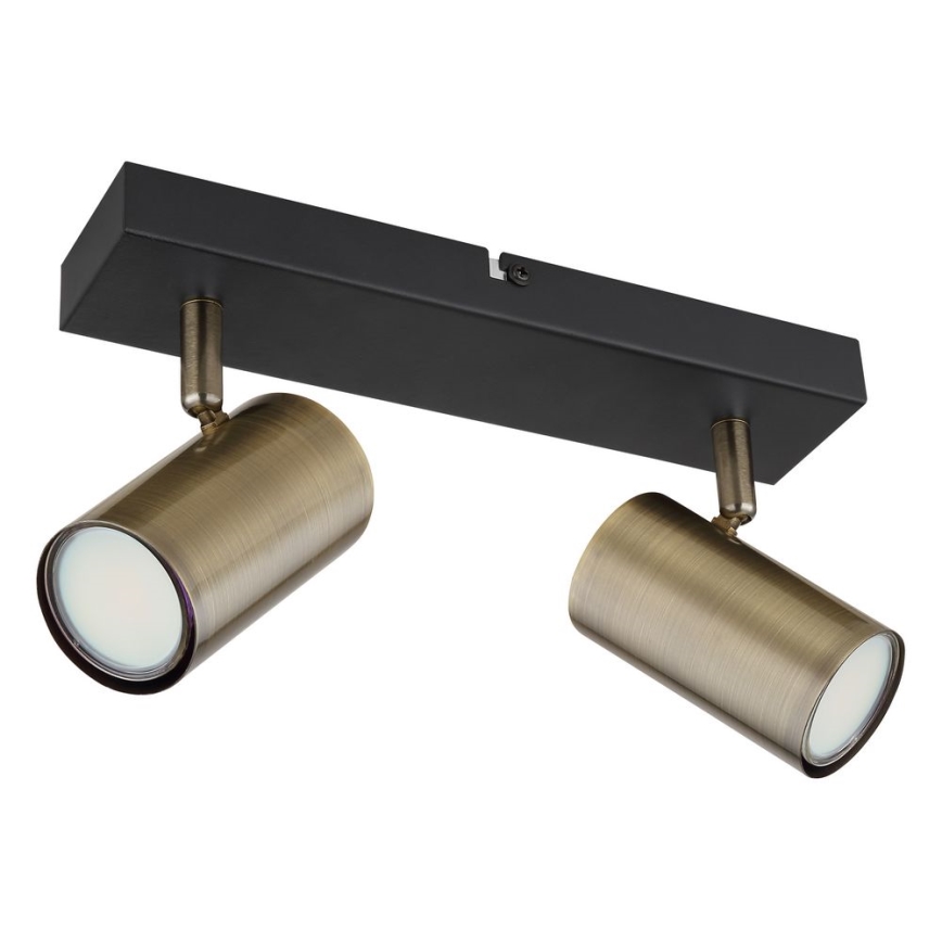Globo - Spotlight 2xGU10/35W/230V black/brass